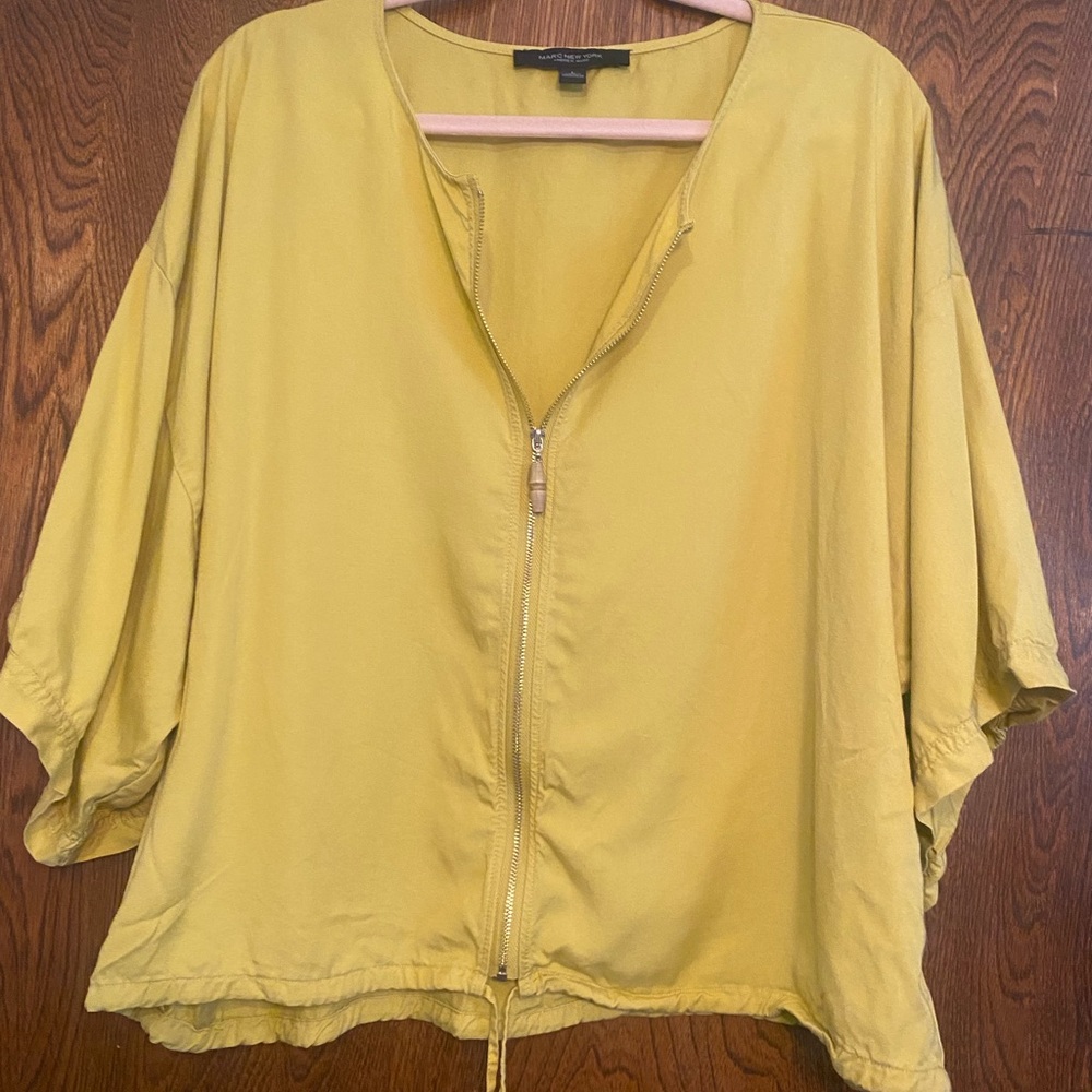 Marc New York Yellow Zip-Up Top